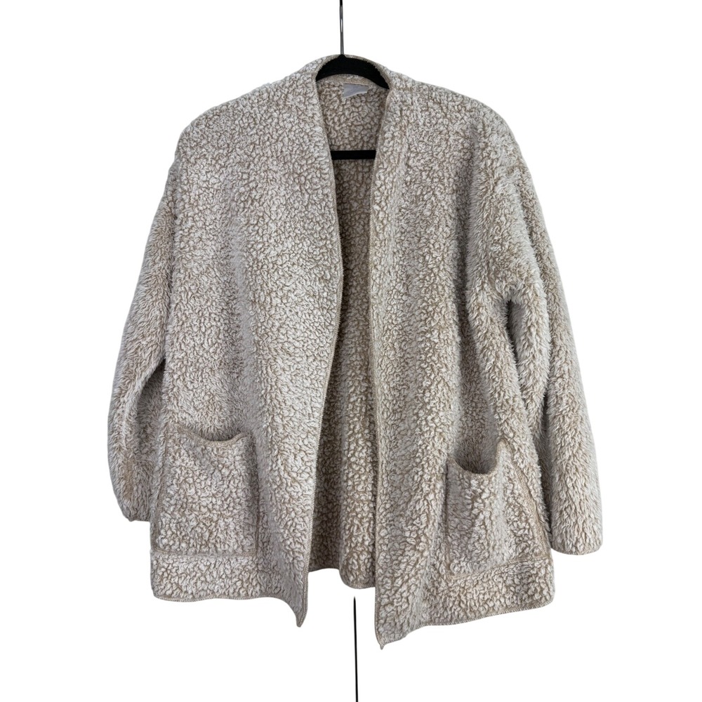 Secret Treasures Sherpa Fleece Cardigan Robe Small Earthen Khaki Cozycore‎ Sleep